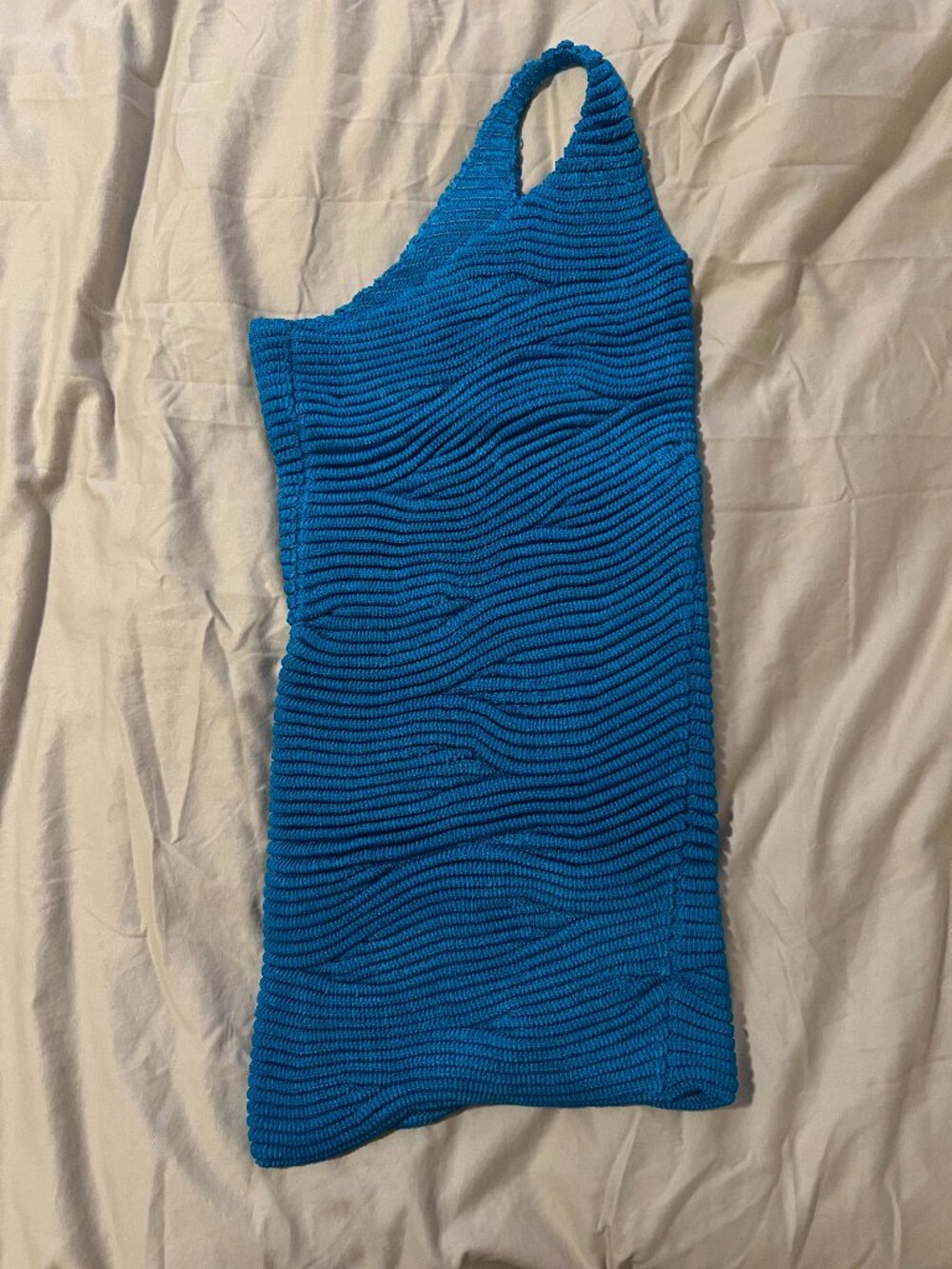 BLUE ISA BOULDER KNIT DRESS